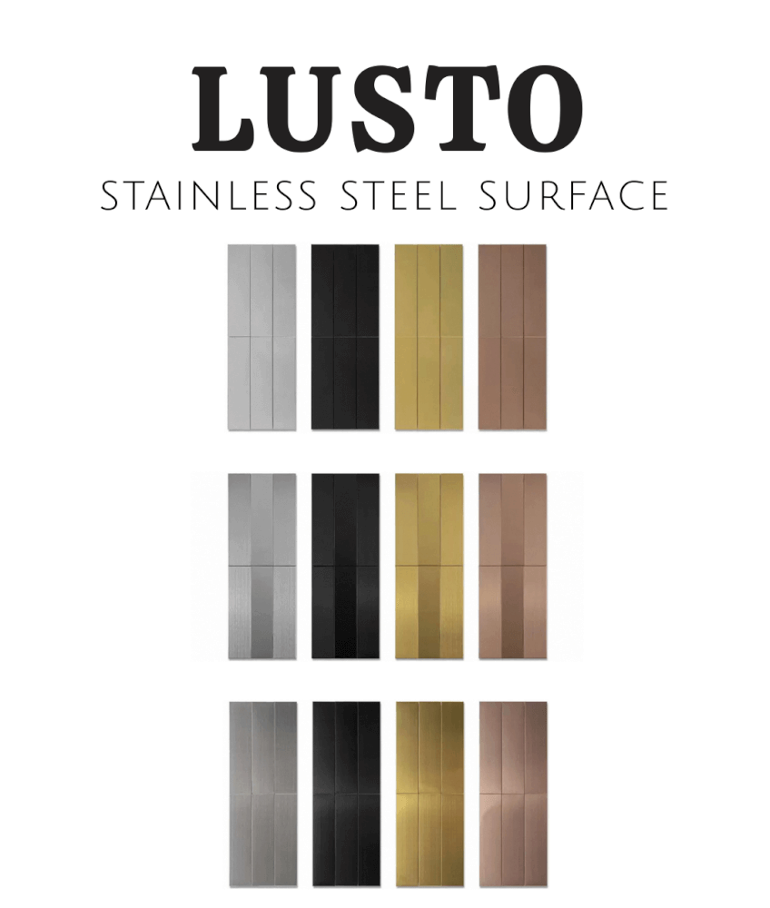 โมเสค TIMELESS TILES รุ่น LUSTO 39.6X14.5 ซม. สีทอง GOLD ผิวเงา สเตนเลสมิลเลอร์_3